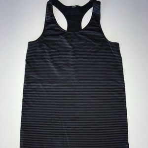 Under Armour black stripe compression tank